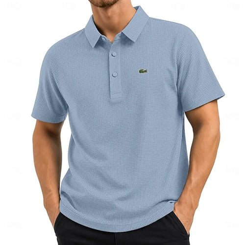 Bestseller! Men's Cooling Ice-Silk Waffle-Knit Polo Shirt
