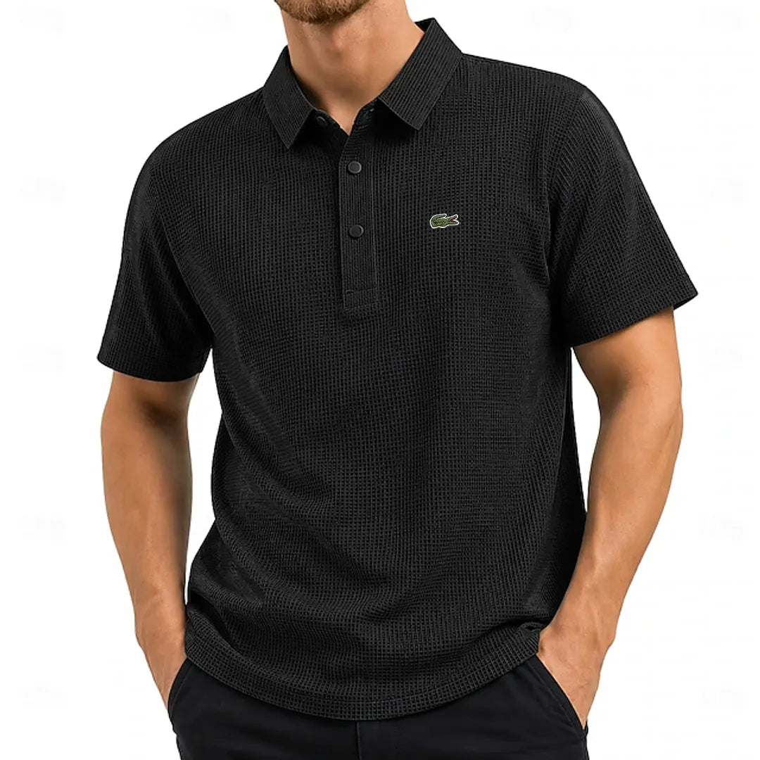 Bestseller! Men's Cooling Ice-Silk Waffle-Knit Polo Shirt