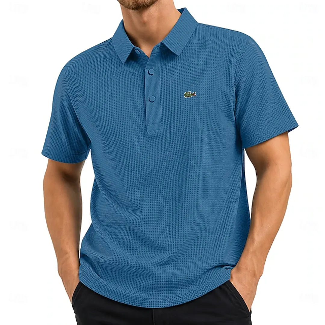 Bestseller! Men's Cooling Ice-Silk Waffle-Knit Polo Shirt