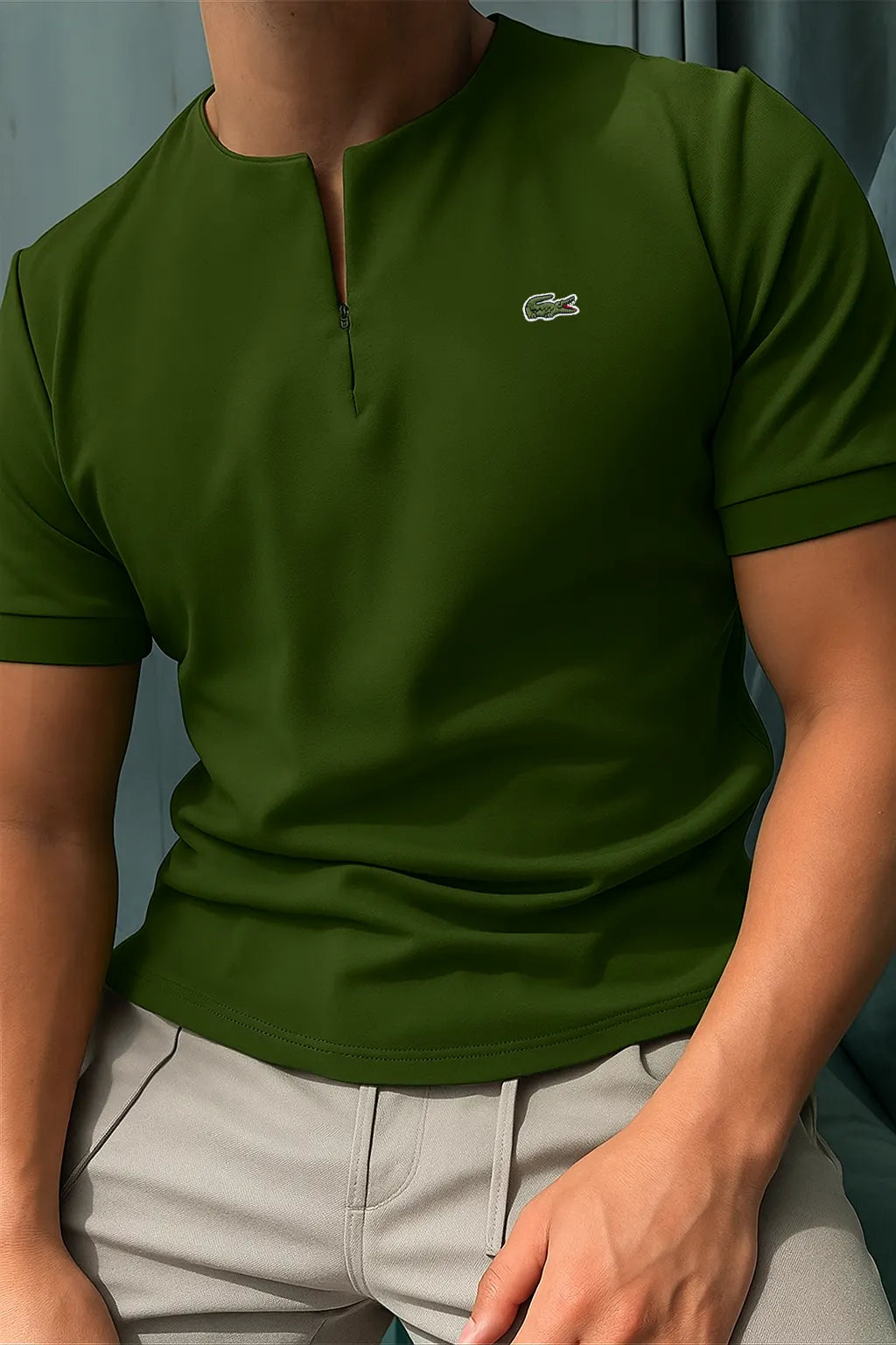 Signature Zip-Embroidered Comfort Tee Everyday