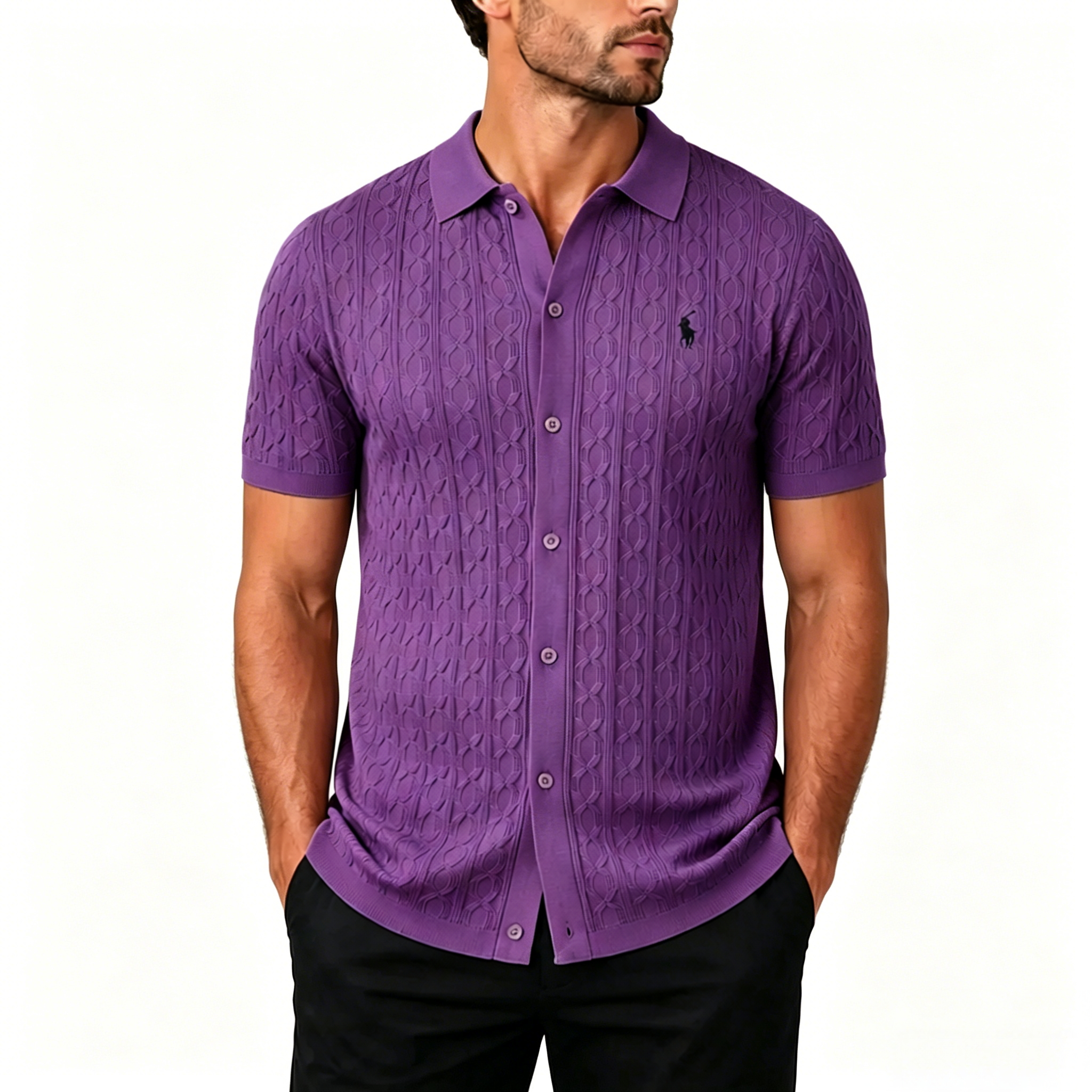 Heritage Cable Knit Button Polo