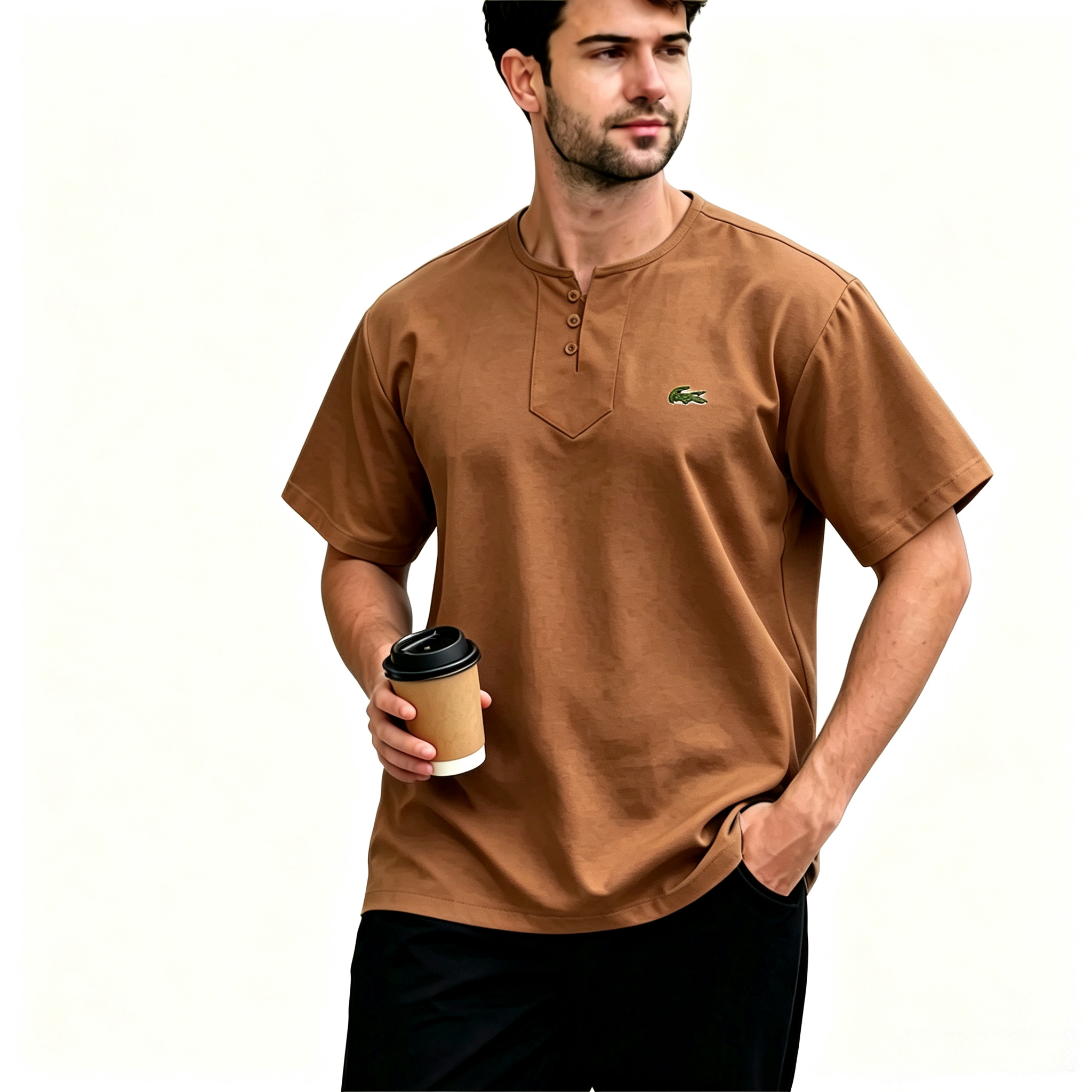 Bold Red Henley Kurta