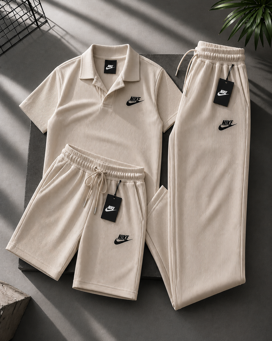 Everyday Ribbed Comfort Polo Set