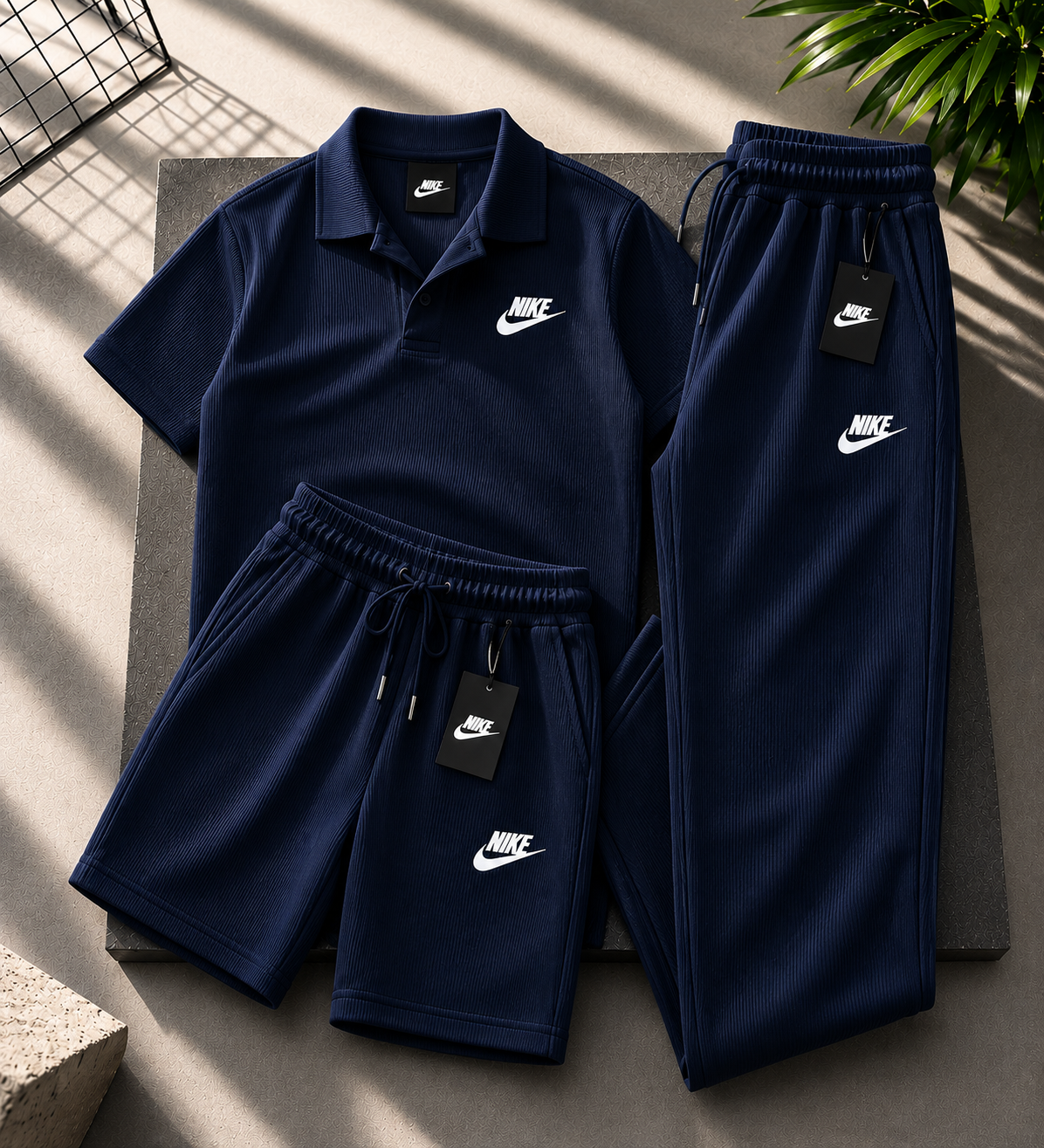 Everyday Ribbed Comfort Polo Set