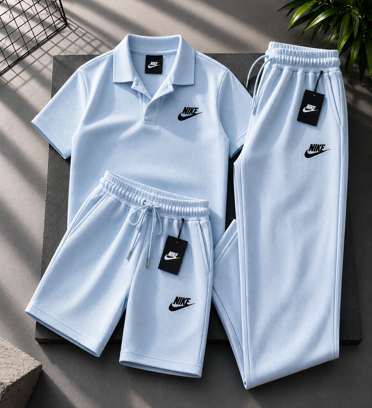 Everyday Ribbed Comfort Polo Set