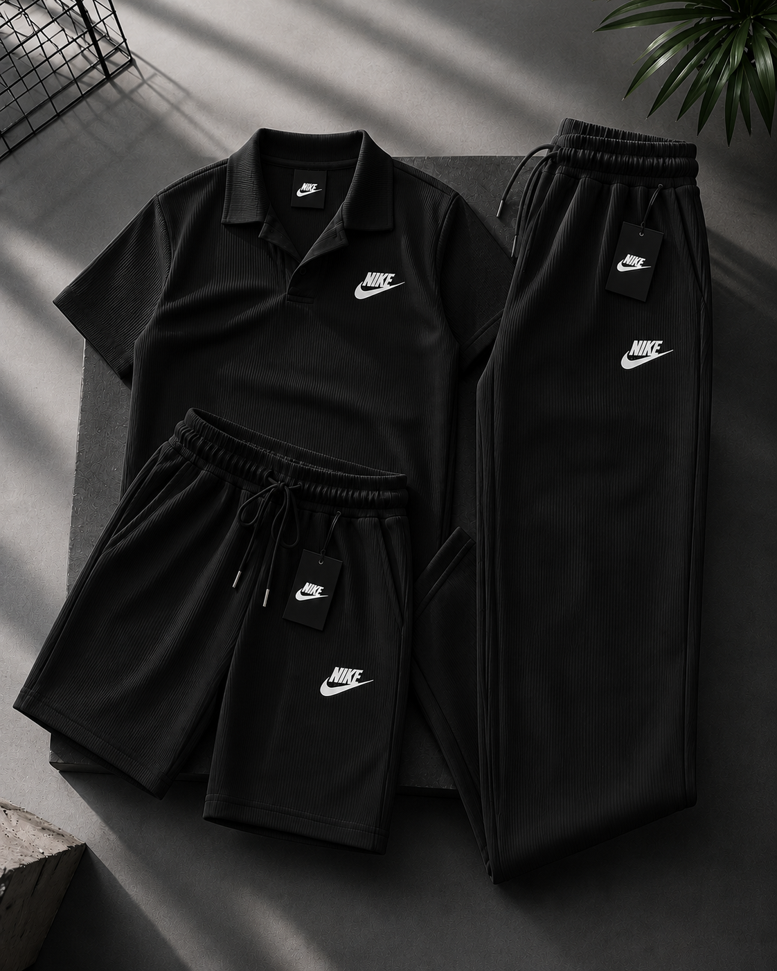 Everyday Ribbed Comfort Polo Set
